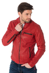 Men Genuine Leather Jacket MJ 31